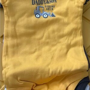 4 new Baby Onesies bodysuits with Construction tools Print boys 6 month